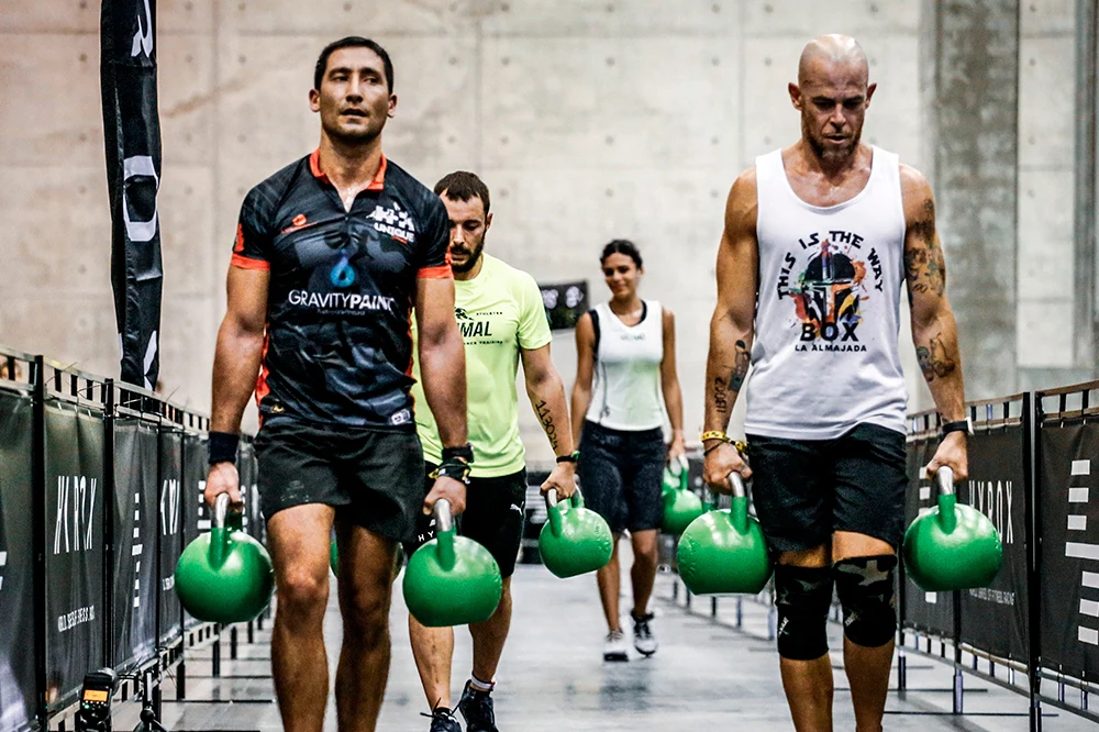 hyrox kettlebell polideportivo malilla